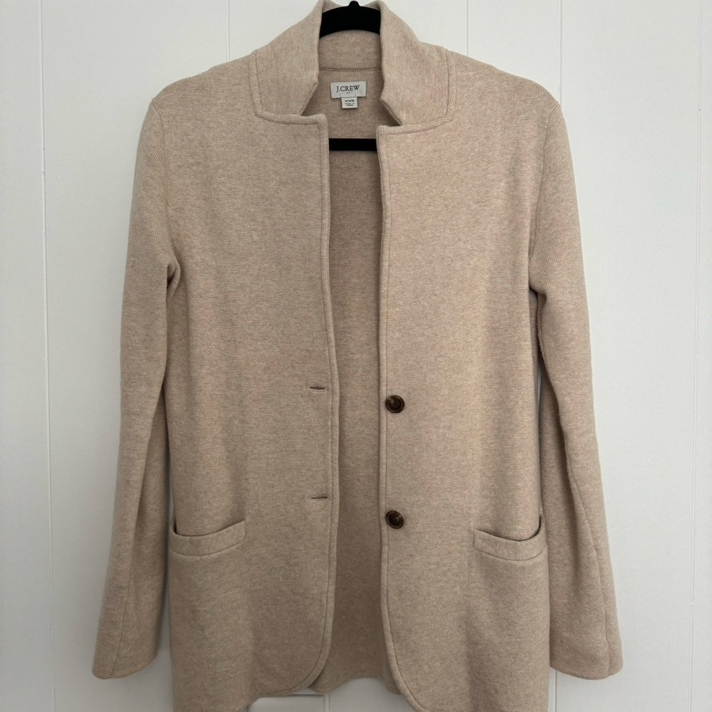 J.Crew Tan Cotton Sweater Blazer size XXS